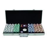 Hold'em Poker Chips with Aluminum Case: 500 Chips