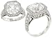 Jewelry : Bead and Pave SDiamond Engagement Ring .94cttw (cz ctr