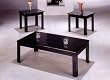 BEAUTIFUL BLACK FINISH COFFEE / END TABLE 3-PC SET