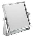 Square shaving/makeup Mirror - chrome