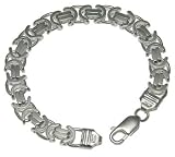 22 Silver Flat Byzantine Necklace medium wide