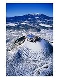 Aerial of Sunset Crater with Humphrey's Peak in Background, Near Flagstaff, Flagstaff, USA, Arizona Photographic Poster Print by Jim Wark, 18x24