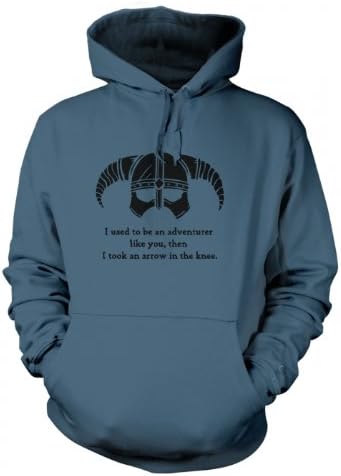 Arrow In The Knee (black Detail) Adults\' Hoodie XX-Large Airforce Blue