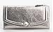 Coach Hamptons Leather Checkbook Case & Wallet Silver Pewter 46240