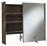 KOHLER Purist Mirrored Cabinet with Integral Laminar Faucet and Slide-Out Wood Shelf On Left Side, White Oak #3093-F5