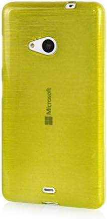 RONGRONGUK Slim Soft Case Flexible Silicone Gel TPU Skin Back Cover for Microsoft Lumia 535 Green