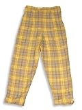 Mulberribush - Girls Flannel Pull on Pants, Gold, Brown, Green