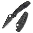Spyderco Pacific Salt- Rust Free Plain Edge Knife, Black