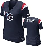 Tennessee Titans Women's Navy Nike Fashion V-Neck T-Shirt