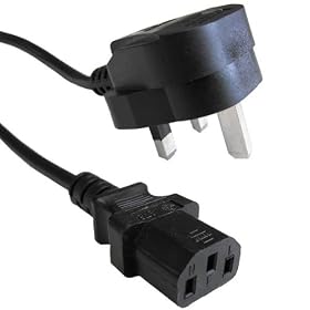 2 Metre Mains to IEC Computer, PC or Monitor Lead by Cable Mountain