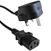 2 Metre Mains to IEC Computer, PC or Monitor Lead by Cable Mountain