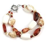 Barse Sterling Silver Natural Bead Toggle Bracelet
