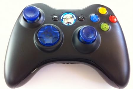 Clear Blue D-pad. Led, Sticks, 17 Mode Drop Shot, Quick Scope, Auto Aim, Dual Rapid Fire, Reprogrammable Xbox 360 Modded Rapid Fire Controller Mw3 Black Ops Mw 2
