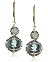 Dana Kellin Classic Two Tone Quartz Hand Wrapped Stack Earrings
