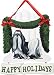 shih_tzu38shih tzu - Shih Tzu BlkWhite Happy Holidays Sign Picket Fence
