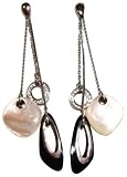 Fossil - JF83106040 - Boucles d'Oreilles Femme - Pendants - Acier - Resine / Nacre et Pierres Synthetique