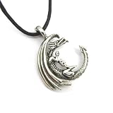 Dragon Moon Pewter Pendant On Corded Necklace, The Celestial Collection