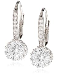 .925 Sterling Silver Cubic-Zirconia Round Earrings