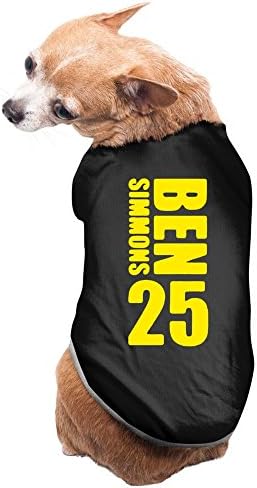 Jade Best Graphic Ben 25#Simmons Basketball Player Puppies And Dog Tee Black Size M