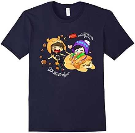 Men's Dan Is Not On Fire T Shirt Medium Navy