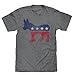 Democrat Donkey T-Shirt | Gray | Poly Cotton Blend | Classic Look