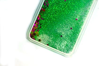 iphone 6s case Colorful Dynamic Quicksand Liquid Glitter Star Pattern Transparent Case for Iphone 6 4.7 Inch-green
