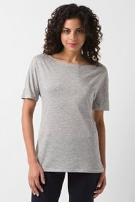 Short Sleeve Lightweight Jersey Boatneck T-Shirt