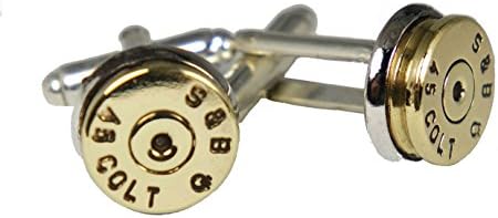 Set of Bullet Cuff-links .45 Caliber Colt Mens' Accessory