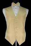 Tuxedo Vest - Venetian Collection Harvest Maize with Coordinating Bowtie