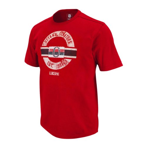 Ottawa Senators Retro Applique Jersey T-Shirt Size L
