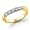 14K Yellow Gold 1/2 ctw. Five - Stone Diamond Wedding / Anniversary Band (I-J;I1-2) Size 5