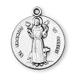 Sterling Silver Saint Francis of Assisi Medal and 24-inch Chain