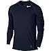 Nike Mens Hypercool Fitted Long Sleeve Shirt - Obsidian, X-Large