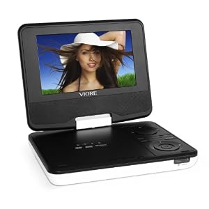Viore PLCD7V2 7-Inch Portable LCD TV with Built-In DVD Player, Black Silver by Viore