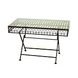 Rectangular Metal Folding Table - Brown