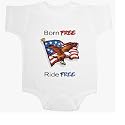 Born Free, Ride Free - Motorcycle Baby Onesie
