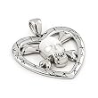White Skull / Heart Designo Pendant