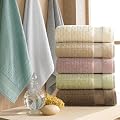 Turkishtowels Babylon Collection Towel Set with Bath Sheet, Cafe