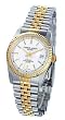 Charles Hubert Paris - Women's Premium Two-tone 14kt Gold-plated Traditional Watch w/Date and Off-White Color Dial
