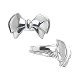 Sterling Silver Rhodium Plated Large Bow Ring
