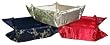 Blue chinese brocade basket / tray - reversible