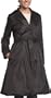 ABS by Allen Schwartz Women's Snap-Up Trench Coat,Black,X-Small