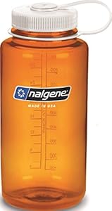 Nalgene BPA Free Tritan Wide Mouth Water Bottle, 1-Quart, Orange