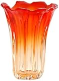 Ecco!Murano Hand Blown Large Vase Amber