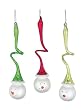Pack of 6 Christmas Whimsy Glass Snowman Face Ornaments 9"