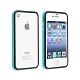 Fosmon 2 Tone Bumper Case for Apple iPhone 4/4S - Blue & Black