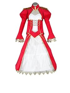 Mtxc Women's Fate/Stay Night Cosplay Costume Saber 2nd Kid Size Small Red