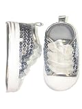Sequin Soft Sole Baby Sneakers with Organza Laces by Vitamins Baby