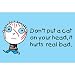 (24x36) Boys are Stupid (Don't Put a Cat on Your Head) Art Poster Print