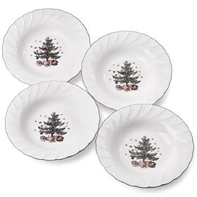 Nikko Happy Holidays Rim Soup Bowl, Set of 4 by Nikko